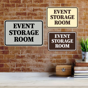 Signs ByLITA Classic Framed Event Storage Room Door or Wall Sign Easy Installation | Office And Shop Decor | Bars And Restaurants